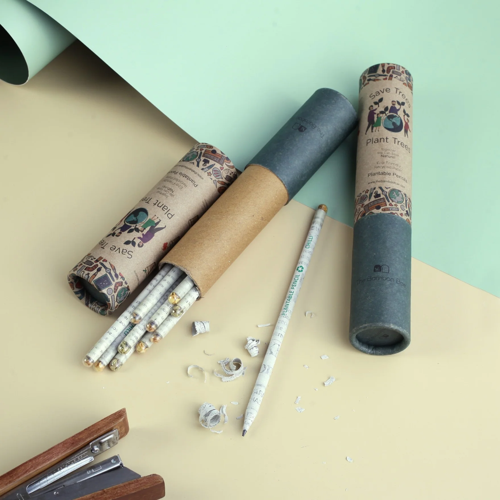 [E-COM00000002] Plantable Seed Recycled Paper Pencil -Set of 10