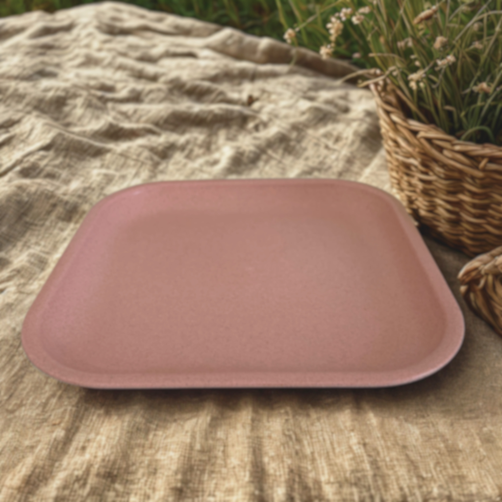 [E-COM00000028] Rice Husk Picnic Plate