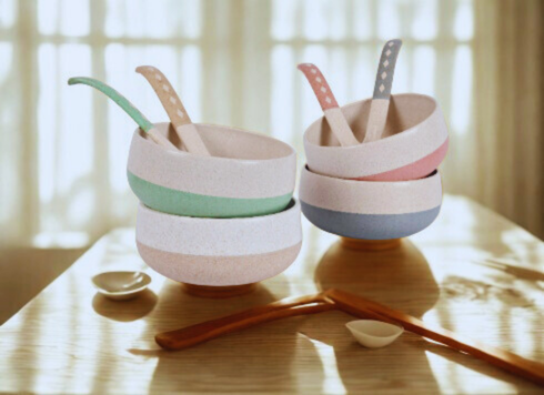 [E-COM00000041] Rice Husk Soup Bowl with spoon