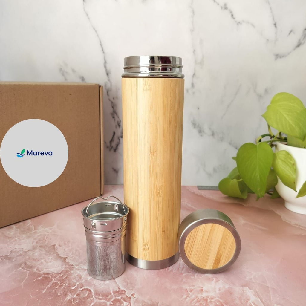 [E-COM00000063] Bamboo Bottle 500 ml with Tea Infuser
