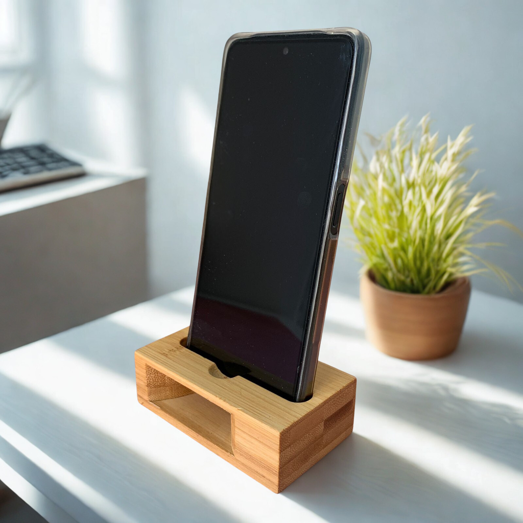 [E-COM00000065] Bamboo Speaker/Mobile Stand (Flat)