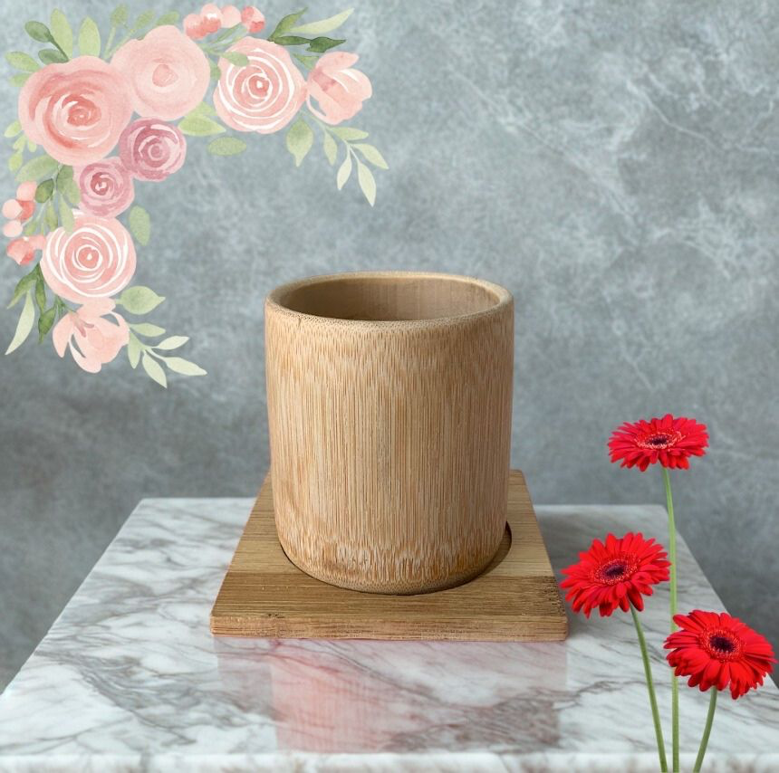 [E-COM00000066] Bamboo Cup with Coaster