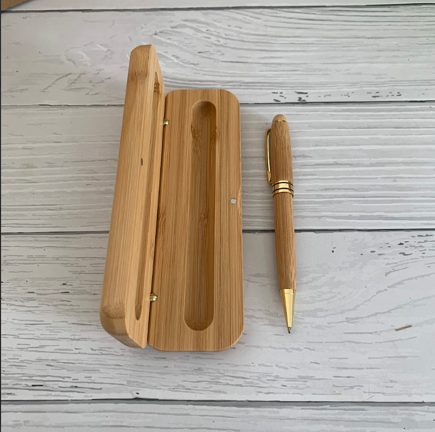 [E-COM00000073] Bamboo Ball Pen with Metal Refill