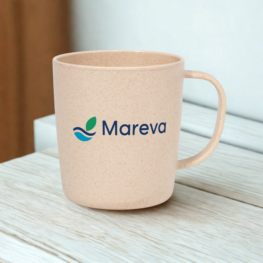 Rice Husk Comfy Coffee Cup 200 ml (Coral Grey)