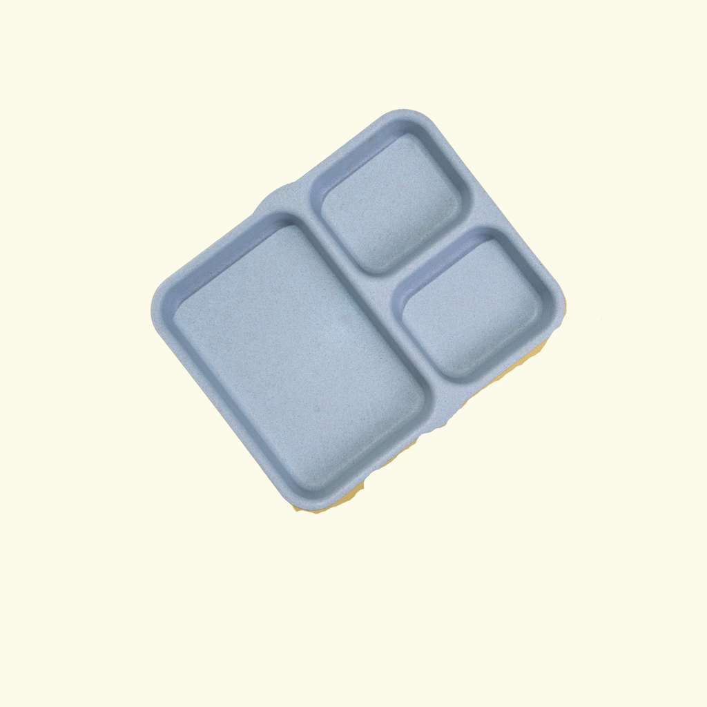3 partition plate - 8" (Coral Grey)